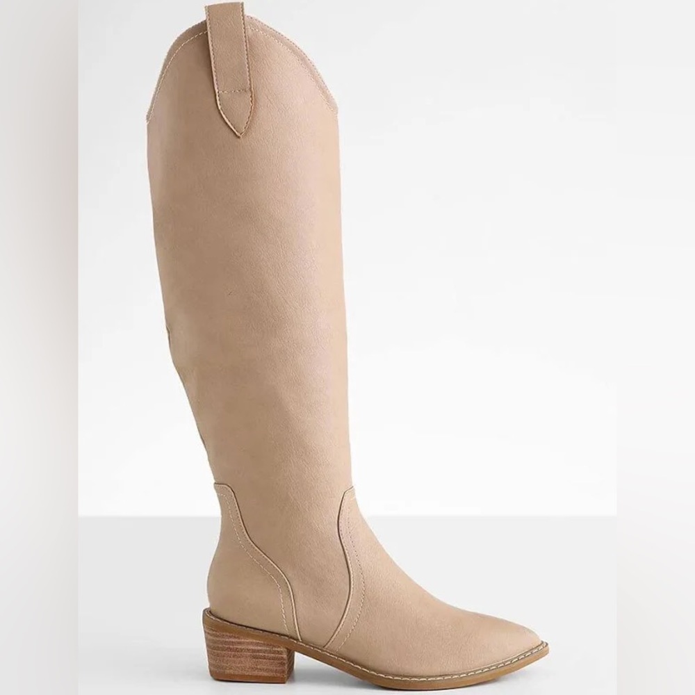 Oasis society- Charlee knee high boot in beige size 7.5 NWOT